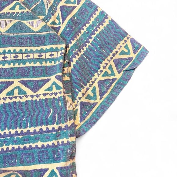 Vintage 80 SpotSport European Beach Multi Green colors Surfwear T Shirt Sz M ~ L - Picture 4 of 8